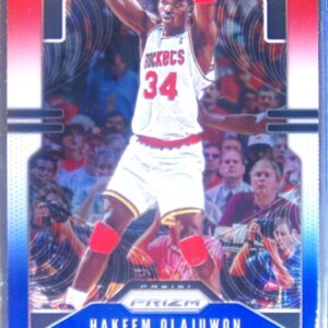 2019-20 Prizm Hakeem Olajuwon Prizms Red White and Blue #4 Rockets