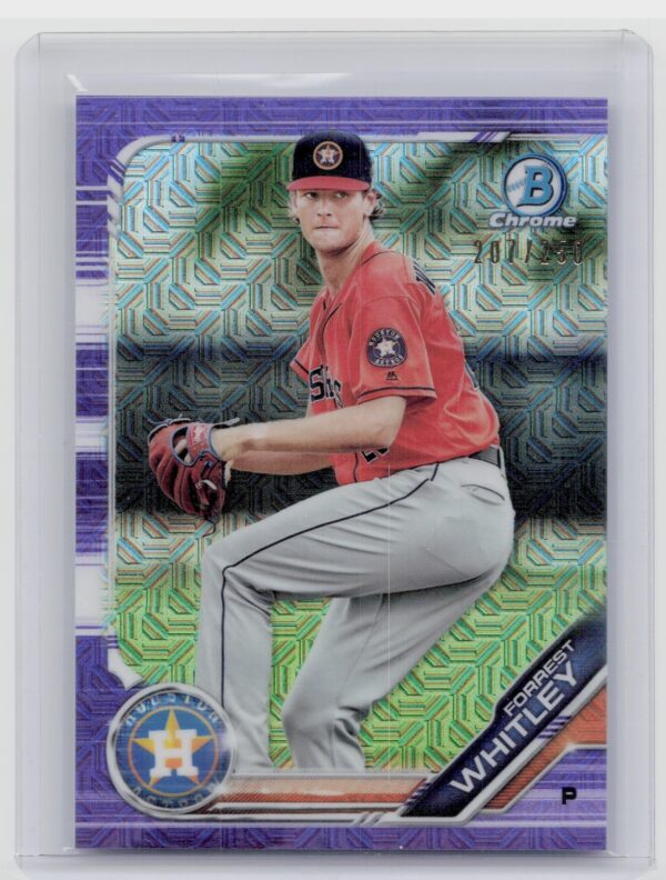 2019 Bowman Forrest Whitley SN250 #BCP-52 Astros Chrome Prospects Mojo Refractor
