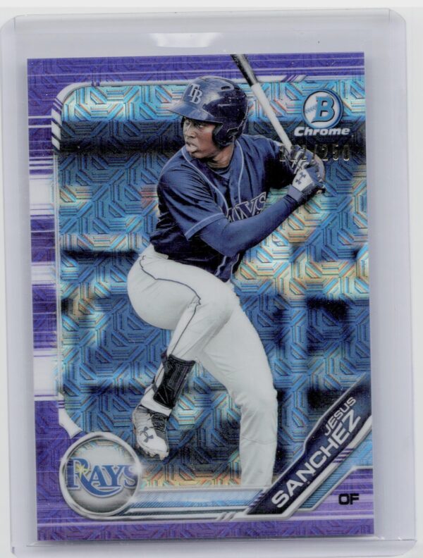 2019 Bowman Jesus Sanchez /250 #BCP-135 Rays Prospects Mojo Refractors Purple
