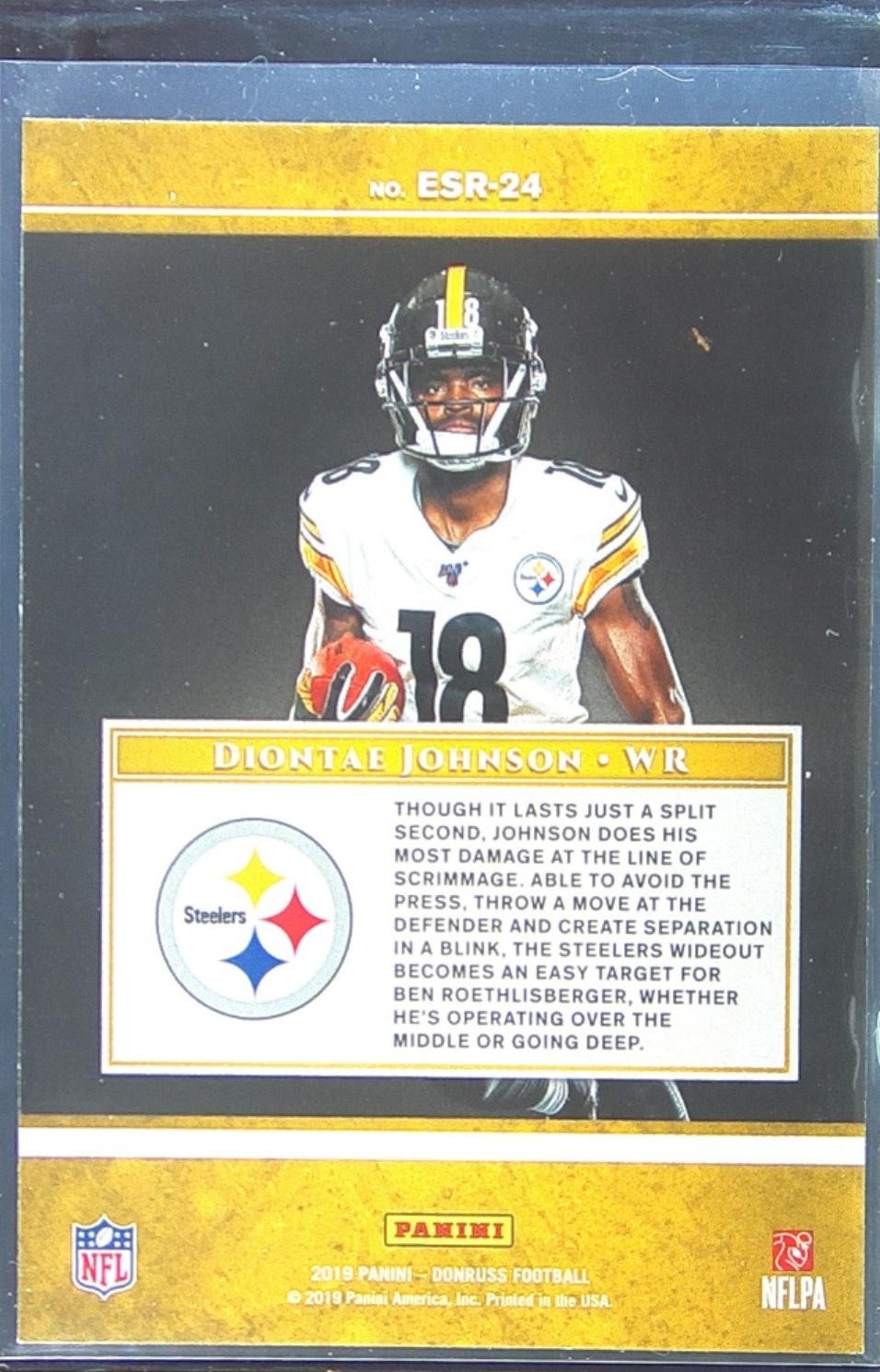 2019 Donruss Diontae Johnson #ESR-24 Steelers Elite Series Rookies - Image 3