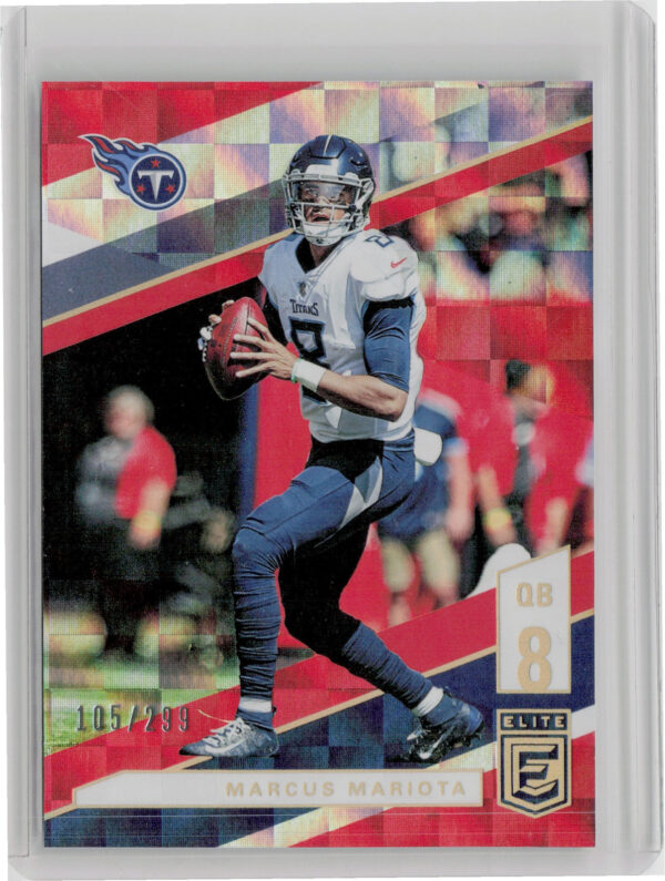 2019 Donruss Elite Marcus Mariota Red SN299 #50 Titans