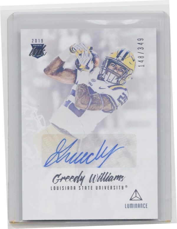 2019 Panini Luminance Greedy Williams AU SN349 #RI-GW Tigers Rookie Ink