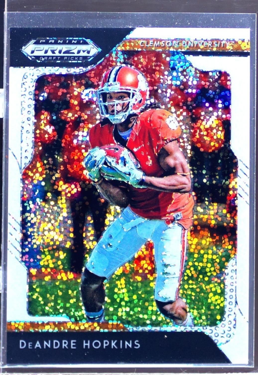 2019 Prizm Draft Picks DeAndre Hopkins Prizms White Sparkle /15 #28 Tigers