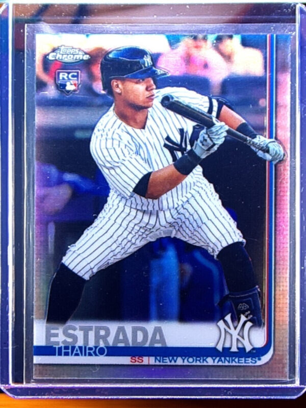 2019 Topps Chrome Update Thairo Estrada Refractor SN250 #28 Yankees