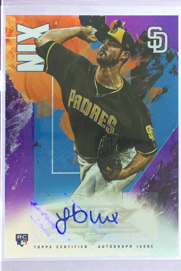 2019 Topps Fire Jacob Nix Auto /50 RC #FA-JN Padres Fire Autographs Purple