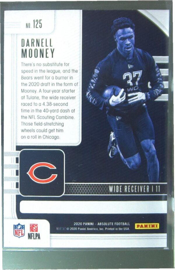 2020 Absolute Darnell Mooney Retail RC #125 Bears - Image 3