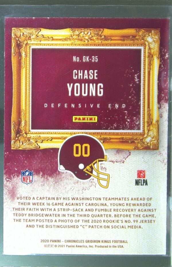 2020 Panini Chronicles Chase Young RC #GK-35 Team Gridiron Kings - Image 3