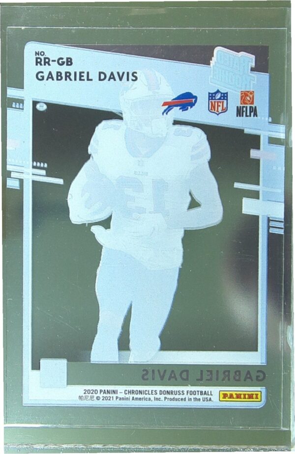 2020 Panini Chronicles Gabriel Davis #RR-GB Bills Clearly Donruss Rated Rookie - Image 3