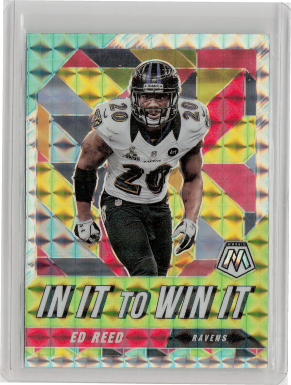 2020 Panini Mosaic Ed Reed #WIN17 Ravens In It To Win It