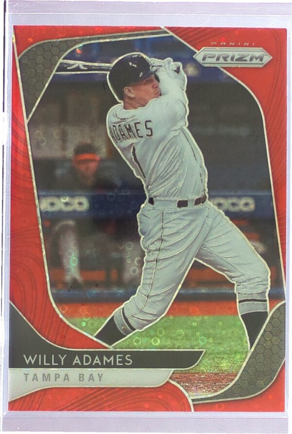 2020 Prizm Willy Adames Red Donut Circles Prizm /99 #5 Rays