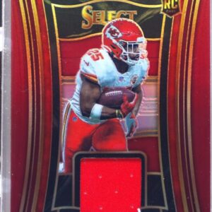 2020 Select Clyde Edwards-Helaire RC JSY #RS-CEH Chiefs Rookie Swatches Red