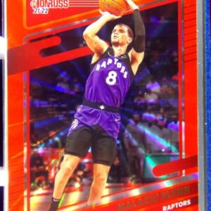 2021-22 Donruss Malachi Flynn Holo Orange Laser #153 Raptors