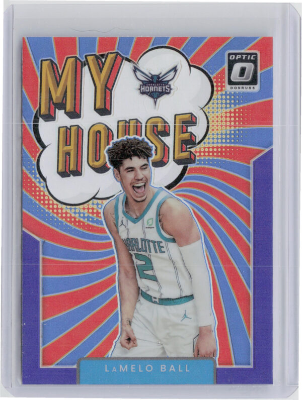 2021-22 Donruss Optic LaMelo Ball #8 Hornets My House Purple