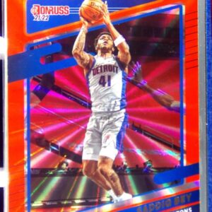2021-22 Donruss Saddiq Bey Holo Orange Laser #195 Pistons