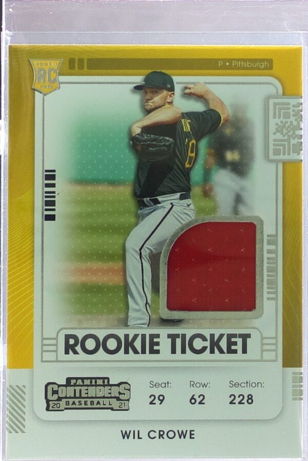 2021 Contenders Wil Crowe JSY #RTJ-WC Pirates Rookie Ticket Jersey