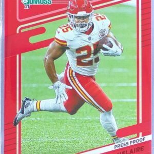 2021 Donruss Clyde Edwards-Helaire Press Proof Red #120 Chiefs