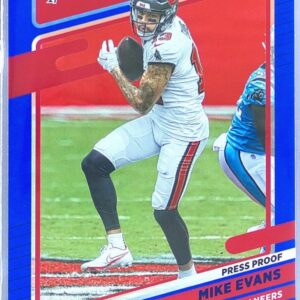 2021 Donruss Mike Evans Press Proof Blue #101 Buccaneers