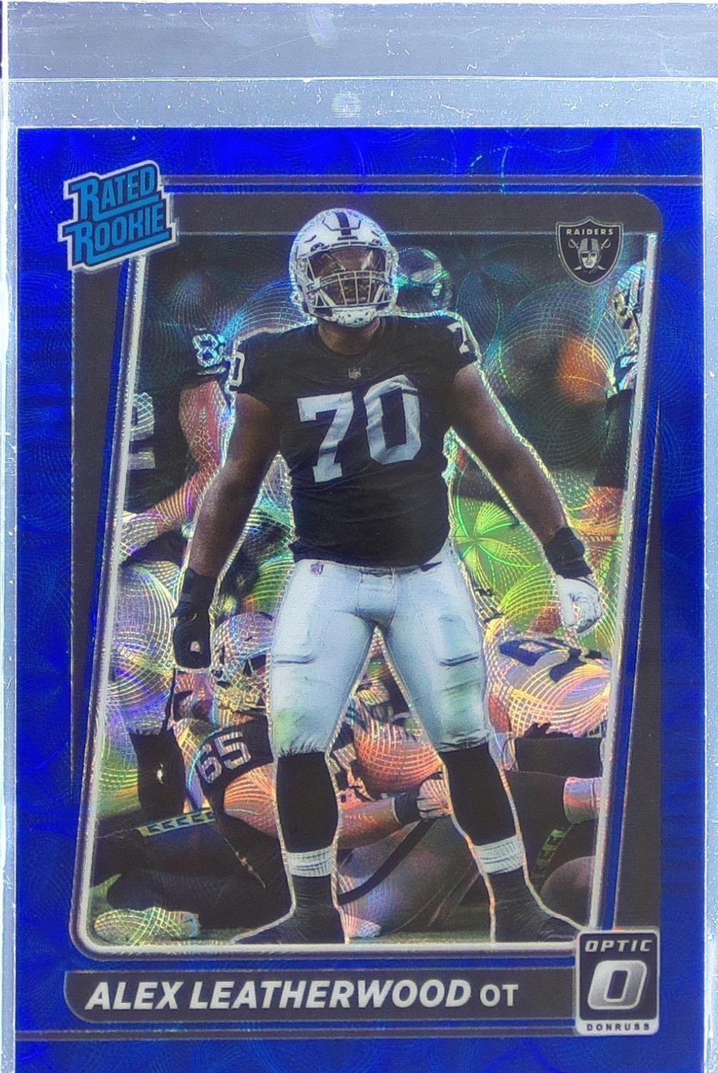 2021 Donruss Optic Alex Leatherwood Blue Scope #266 Raiders