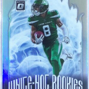 2021 Donruss Optic Elijah Moore #WHR-8 Jets White Hot Rookies