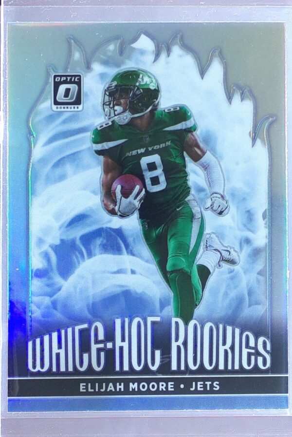 2021 Donruss Optic Elijah Moore #WHR-8 Jets White Hot Rookies
