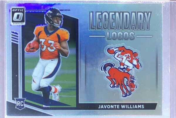 2021 Donruss Optic Javonte Williams #LL-6 Broncos Legendary Logos