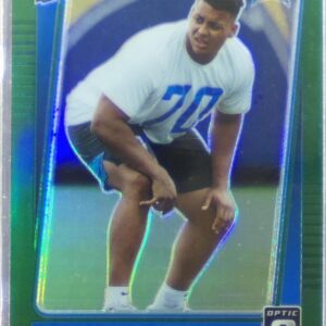 2021 Donruss Rashawn Slater Optic Rated Rookie Preview Green RC #P-332 Chargers
