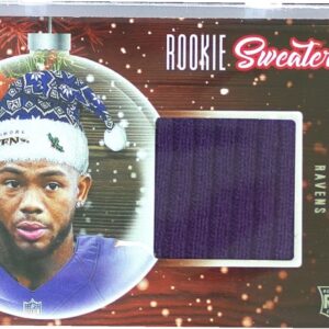 2021 Donruss Rashod Bateman JSY RC #RS-RBA Ravens Rookie Holiday Sweater
