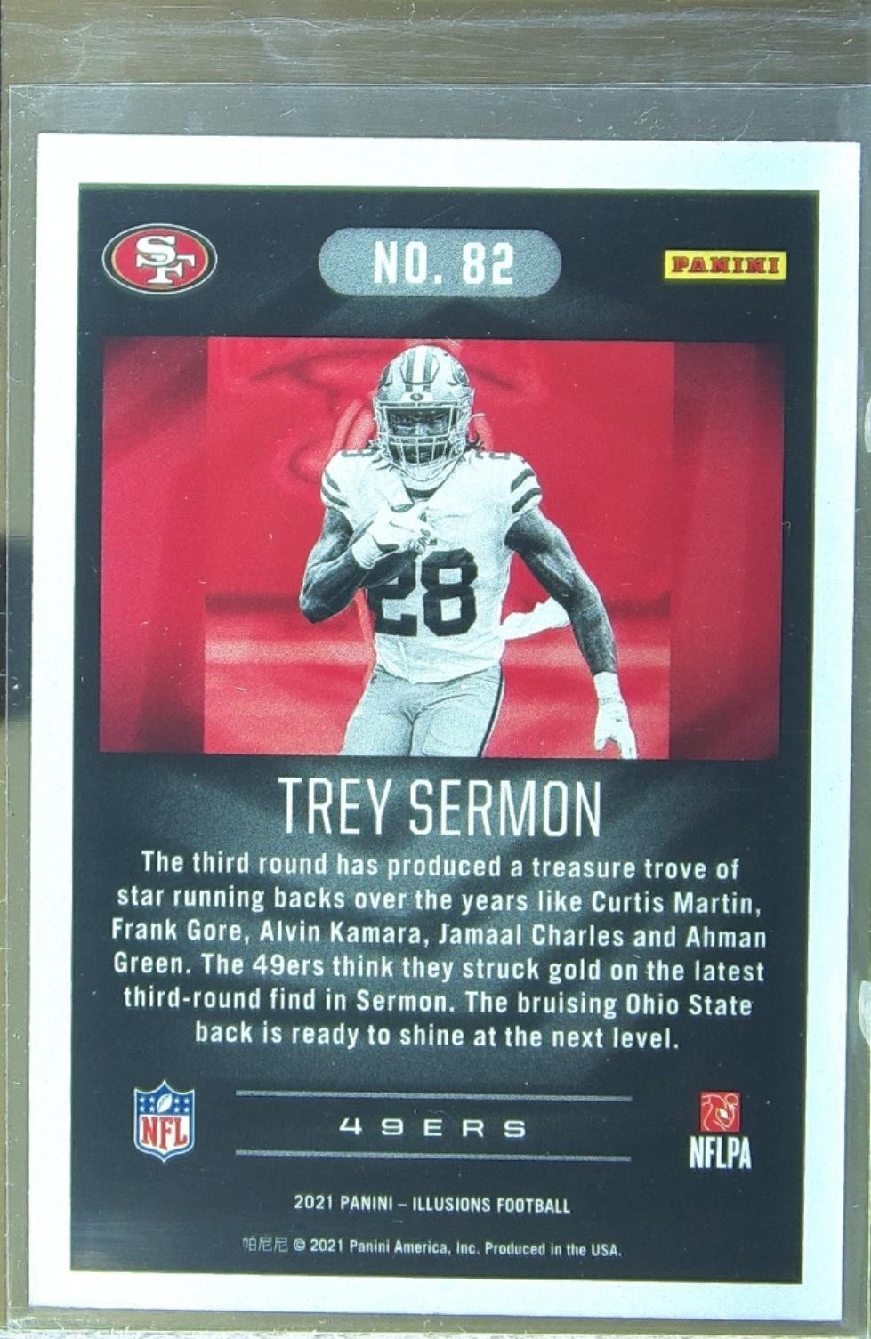2021 Illusions Trey Sermon Retail RC #82 49ers - Image 3