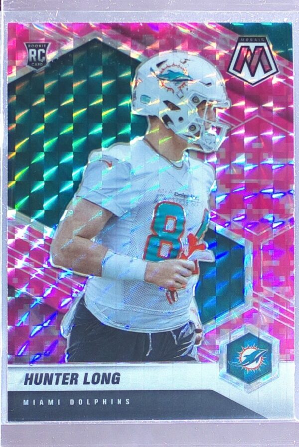 2021 Mosaic Hunter Long Prizm Camo Pink #384 Dolphins