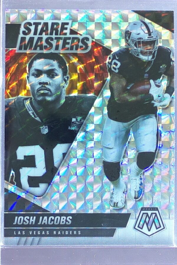 2021 Mosaic Josh Jacobs #SM18 Raiders Stare Masters Prizm