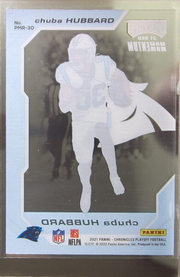 2021 Panini Chronicles Chuba Hubbard #PMR-30 Panthers Playoff Momentum Rookies - Image 3