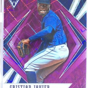 2021 Panini Chronicles Cristian Javier RC #16 Astros Phoenix Pink Velocity
