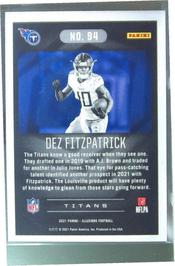 2021 Panini Illusions Dez Fitzpatrick RC #94 Titans - Image 3