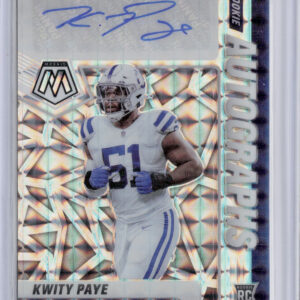 2021 Panini Mosaic Kwity Paye AU #RA-96 Colts Rookie Autographs Mosaic