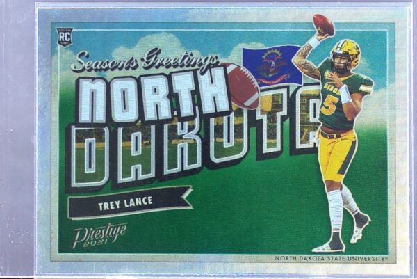 2021 Panini Prestige Trey Lance RC #SG-3 Bison Seasons Greetings