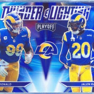 2021 Playoff Aaron Donald / Jalen Ramsey #TL-20 Rams Thunder & Lightning Blue