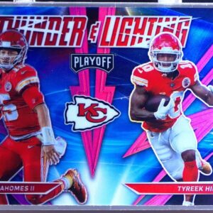 2021 Playoff Patrick Mahomes / Tyreek Hill #TL-5 Chiefs Thunder & Lightning Pink