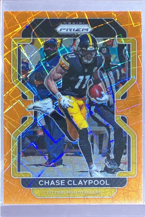 2021 Prizm Chase Claypool Orange Lazer #251 Steelers