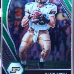 2021 Prizm Draft Picks Drew Brees  Green #16 Boilermakers