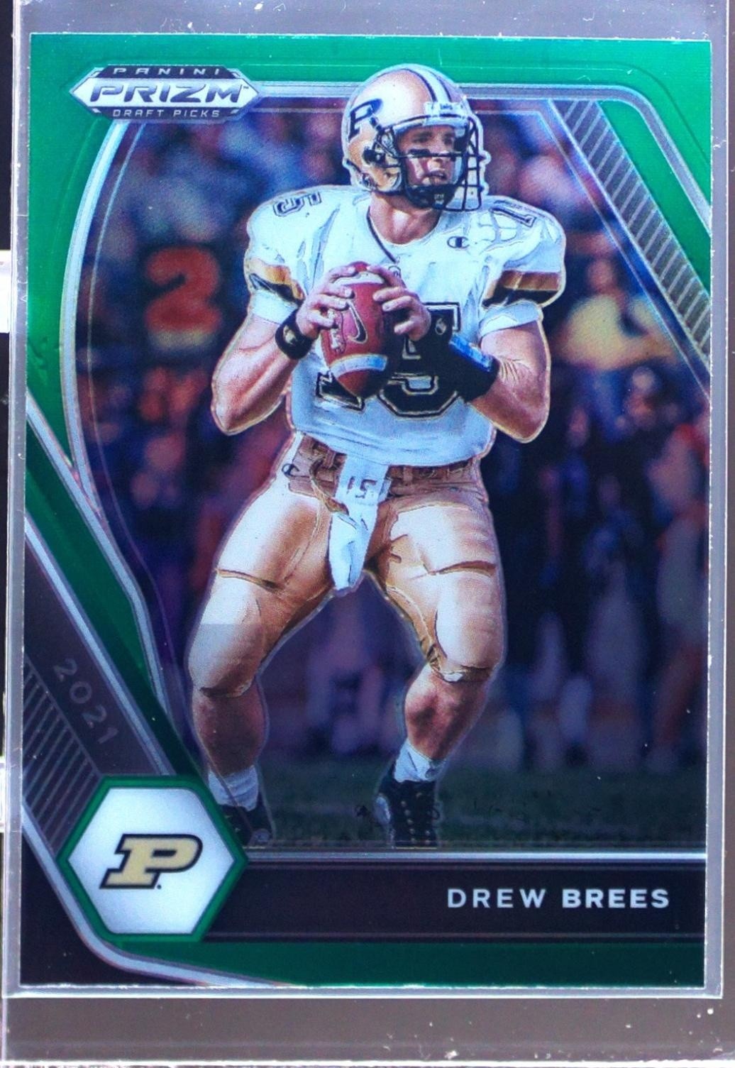 2021 Prizm Draft Picks Drew Brees Green #16 Boilermakers