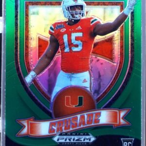 2021 Prizm Draft Picks Greg Rousseau Green RC #179 Hurricanes