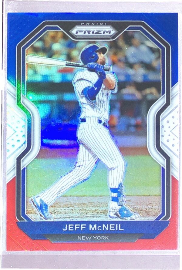 2021 Prizm Jeff McNeil Red/White/Blue Prizm #119 Mets