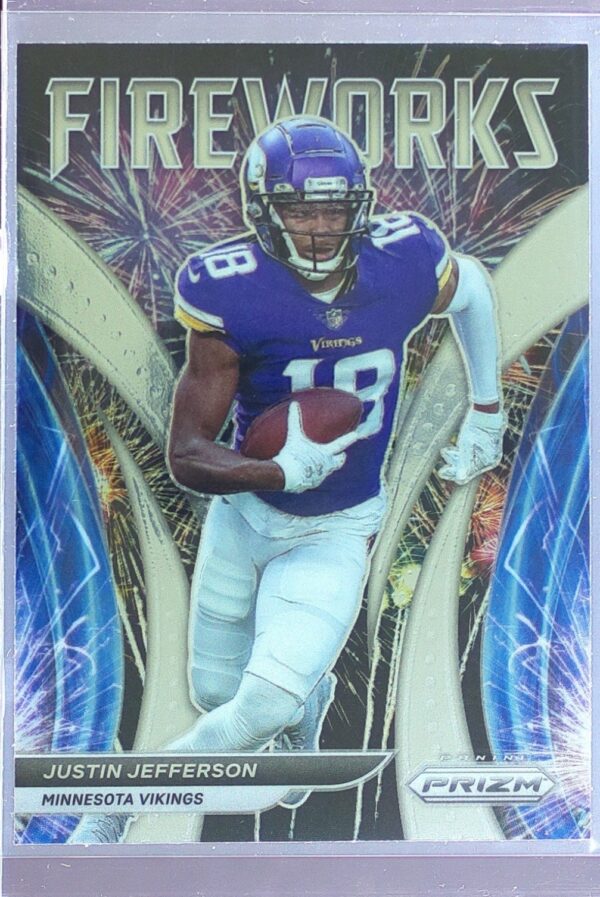 2021 Prizm Justin Jefferson #F-9 Vikings Fireworks