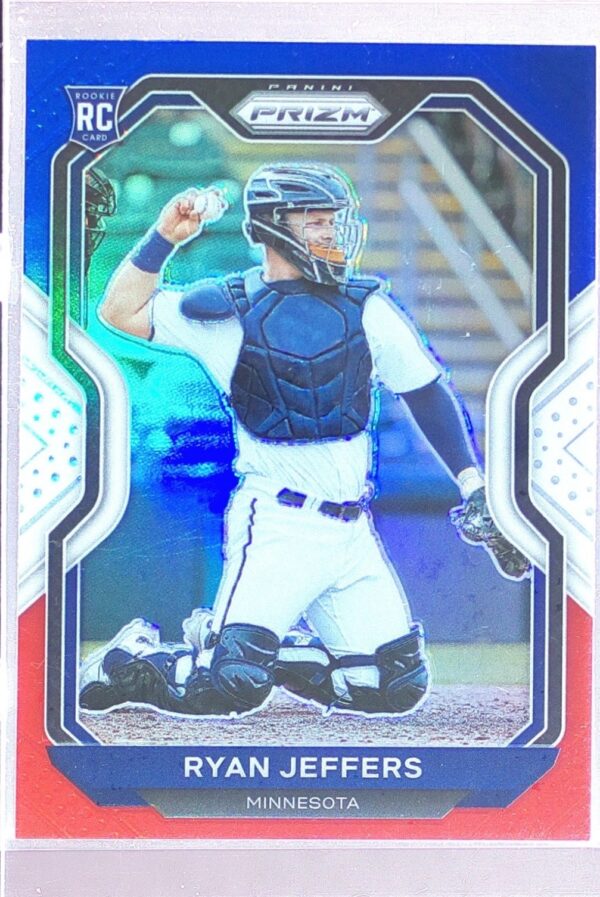 2021 Prizm Ryan Jeffers Red/White/Blue Prizm RC #30 Twins