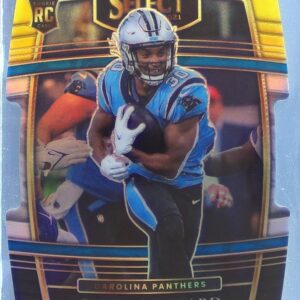 2021 Select Chuba Hubbard Black and Gold Prizm Die Cut #76 Panthers