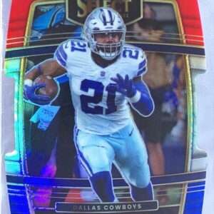 2021 Select Ezekiel Elliott Red and Blue Prizm Die Cut #11 Cowboys