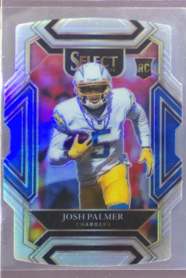 2021 Select Josh Palmer Silver Prizm Die-Cut RC #266 Chargers