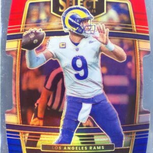 2021 Select Matthew Stafford Red and Blue Prizm Die Cut #20 Rams