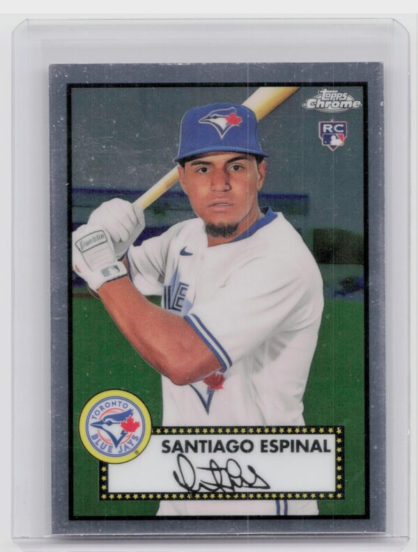 2021 Topps Chrome Platinum Anniversary Santiago Espinal RC #96 Jays