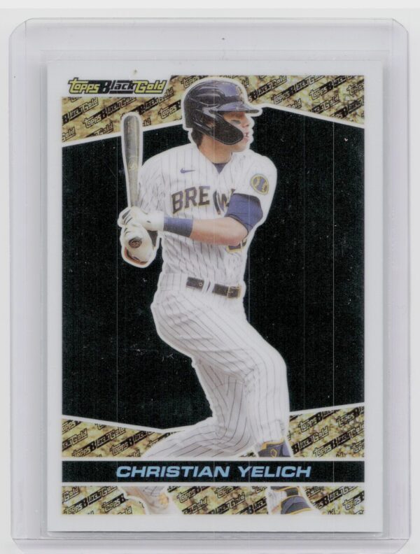 2021 Topps Chrome Update Christian Yelich #BGC-9 Brewers Topps Black Gold